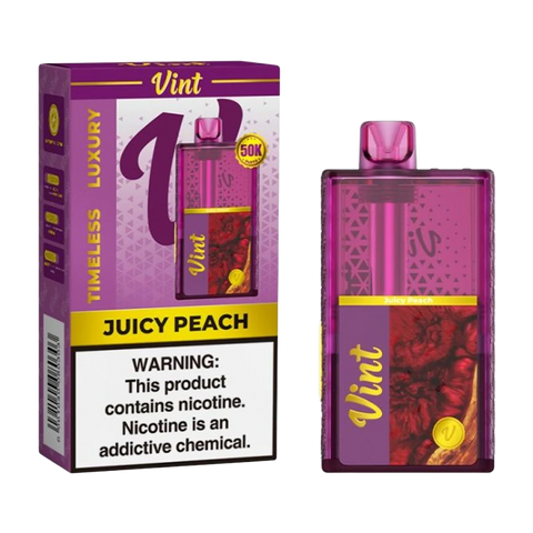 Juicy Peach – Vint 50K Puffs Vape Featuring Sweet, Lush Peach E-Liquid