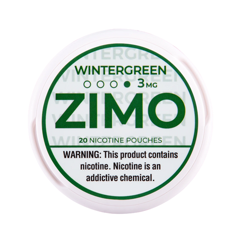 Zimo Nicotine Pouches - 3mg Wintergreen flavor with sweet, icy mint burst