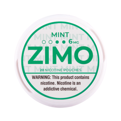 Zimo Nicotine Pouches - 6mg Mint flavor with refreshing, sharp mint hit