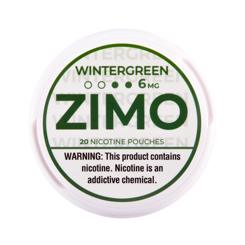 Zimo Nicotine Pouches - 6mg Wintergreen flavor with cooling sweet twist