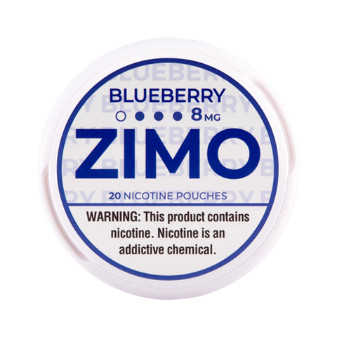 Zimo Nicotine Pouches - 8mg Blueberry flavor delivering bold berry impact