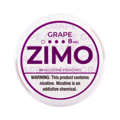 Zimo Nicotine Pouches - 8mg Grape flavor for strong, sweet nicotine hit