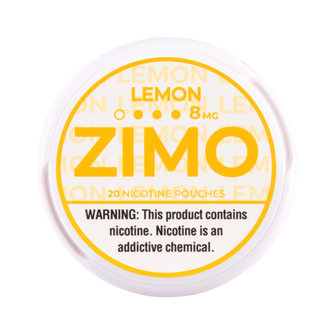 Zimo Nicotine Pouches - 8mg Lemon flavor offering zesty citrus burst.