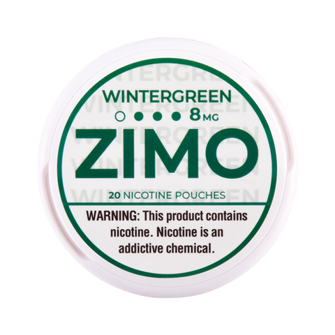 Zimo Nicotine Pouches - 8mg Wintergreen flavor with lasting icy coolness