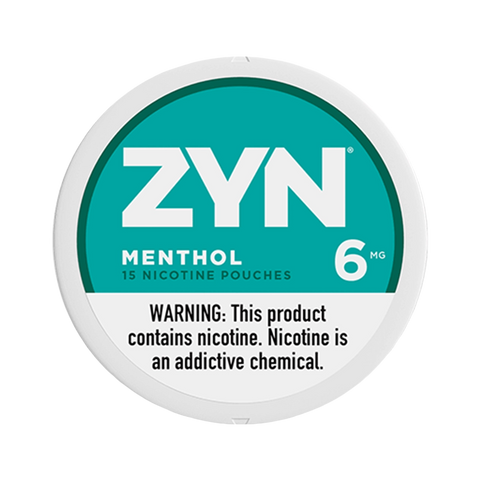 ZYN Nicotine Pouches Menthol flavor tobacco-free
