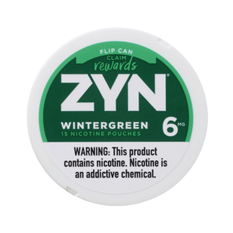 ZYN Nicotine Pouches Wintergreen flavor tobacco-free